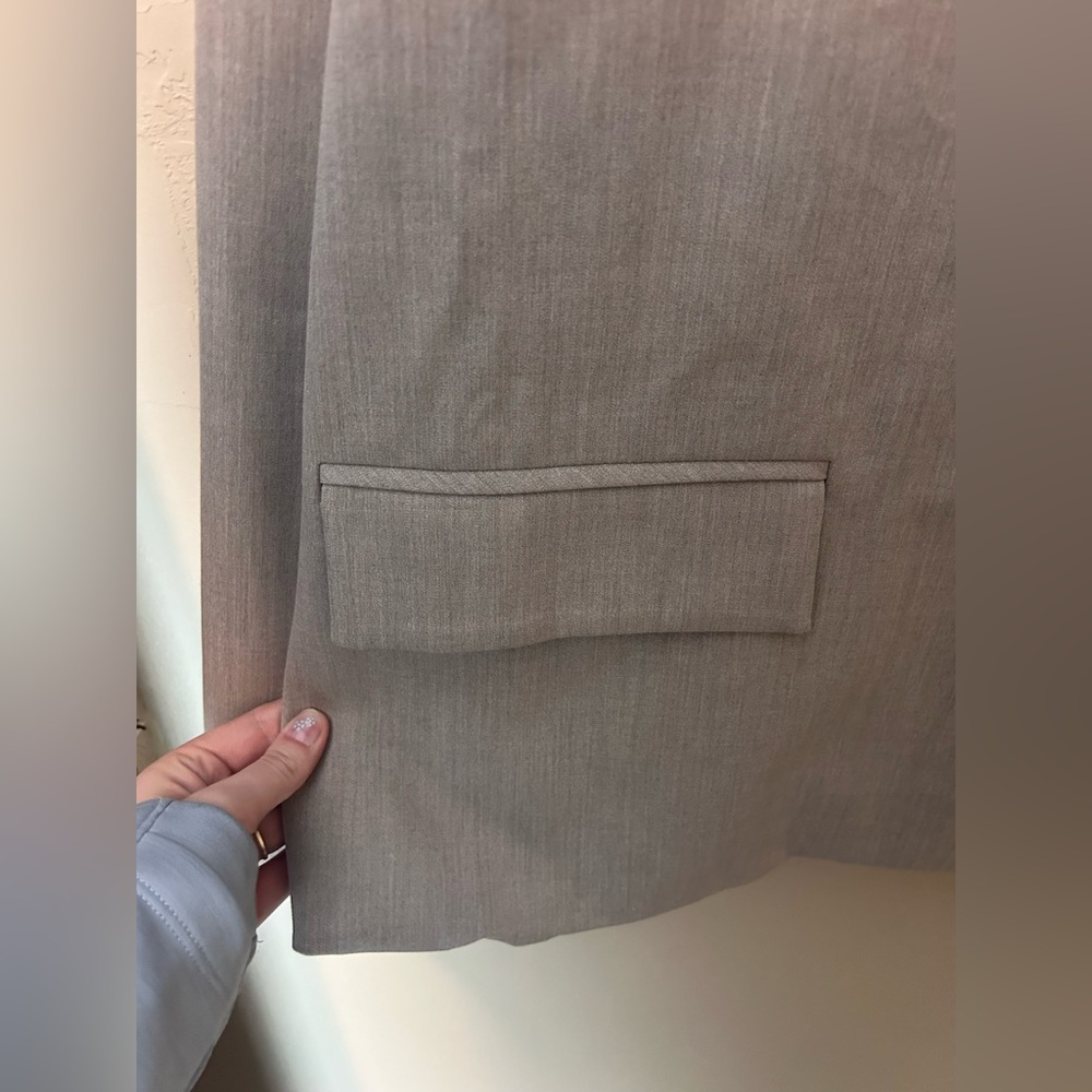 NWT The Drop Liza Relaxed Double Breasted Blazer, Heather Cream, Size M Office - Picture 6 of 10